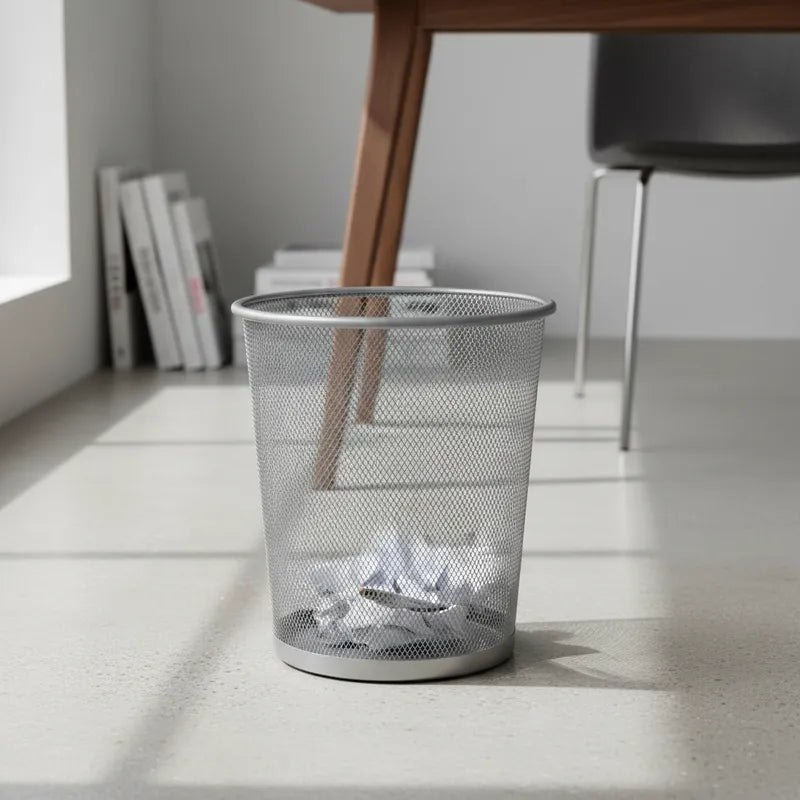 CESTO DE BASURA ACERO 26x23CM