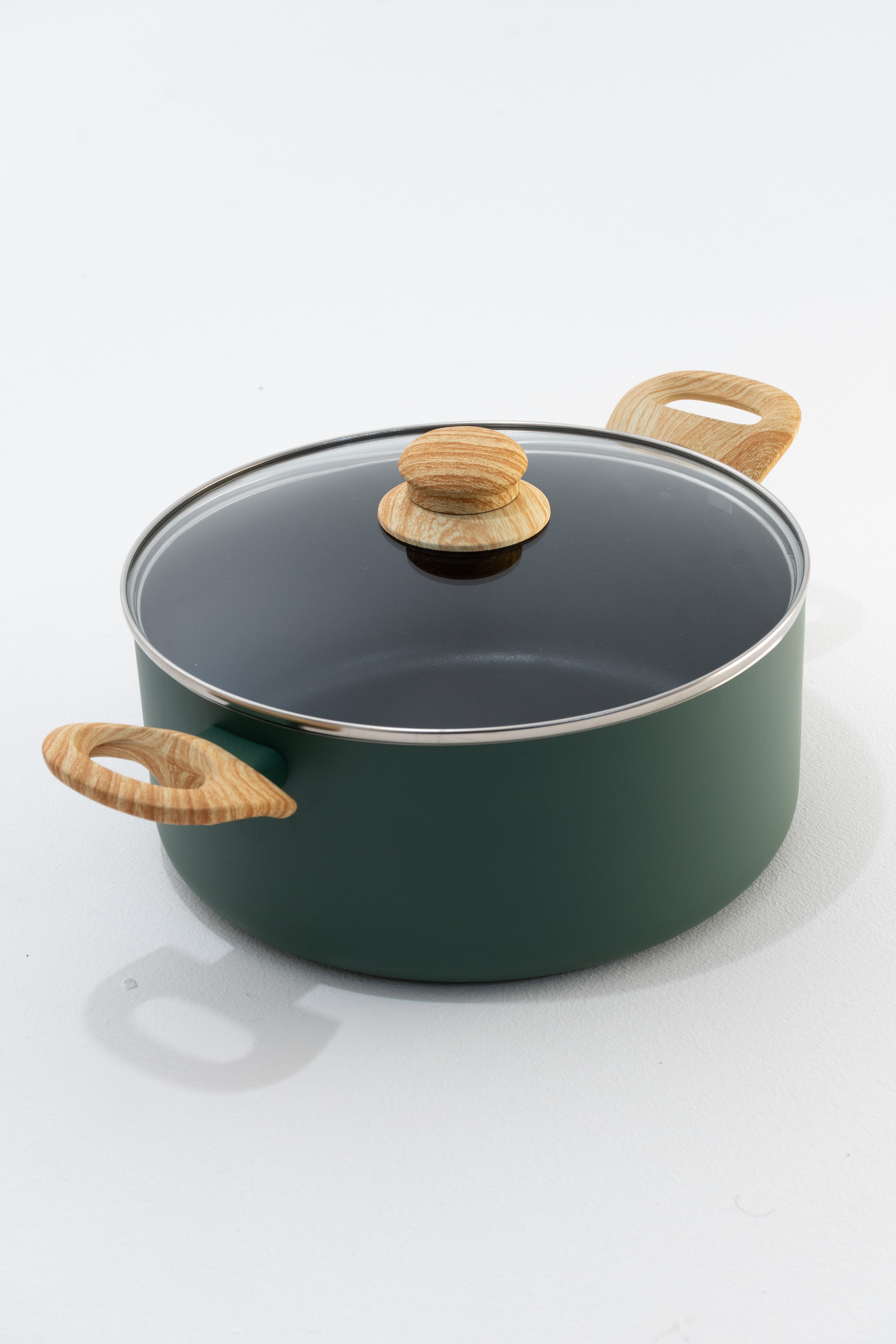 CACEROLA ANTIADHERENTE C/ASAS Y TAPA VIDRIO 24CM