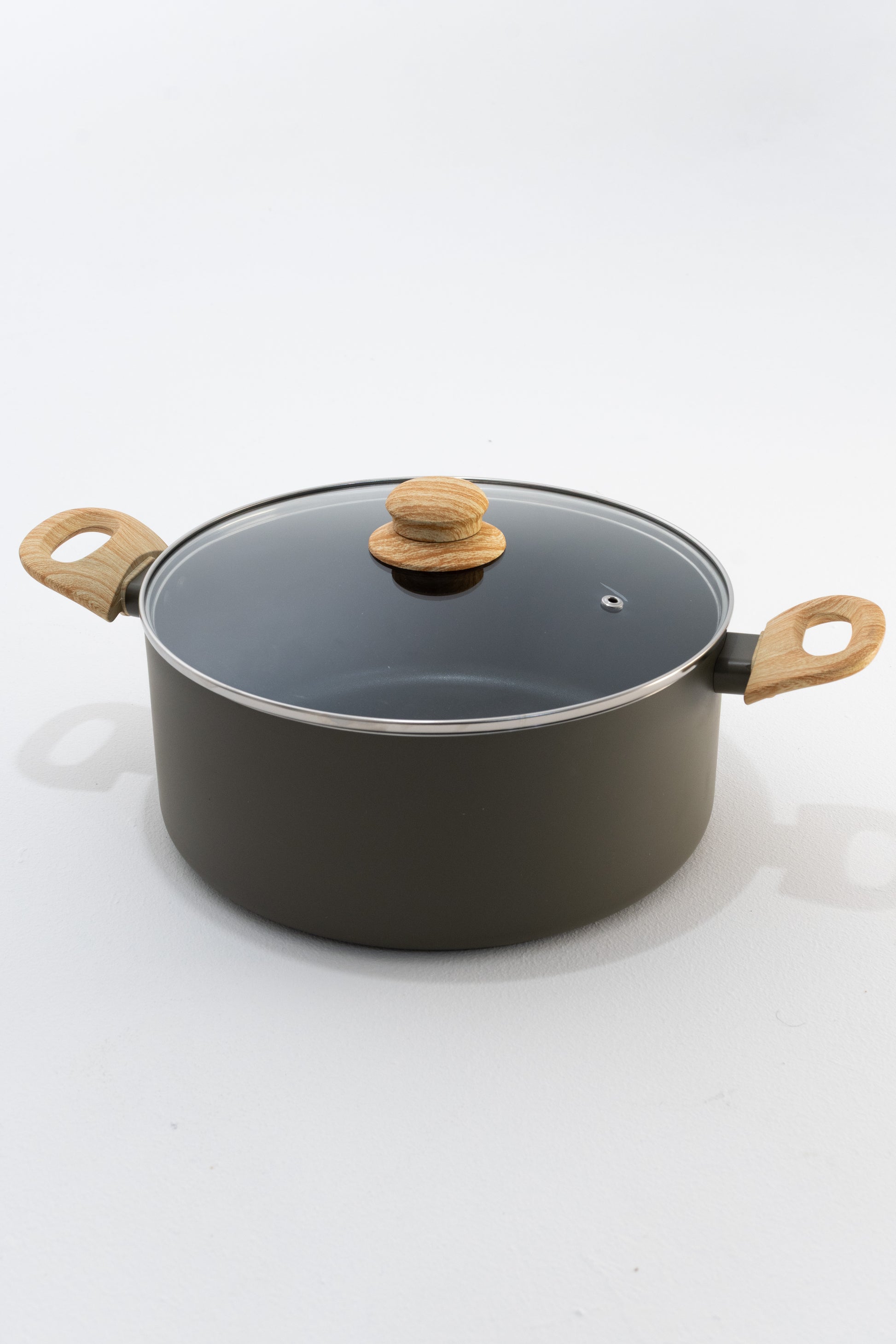 CACEROLA ANTIADHERENTE C/ASAS Y TAPA VIDRIO 26CM