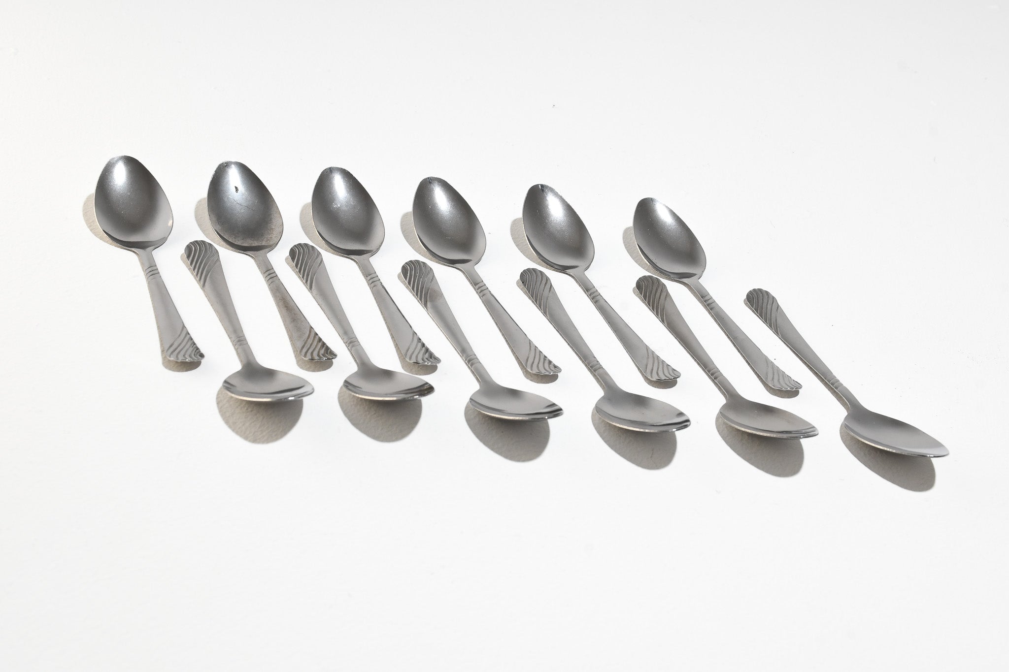 SET DE CUCHARITAS x12 - 14CM -  ACERO